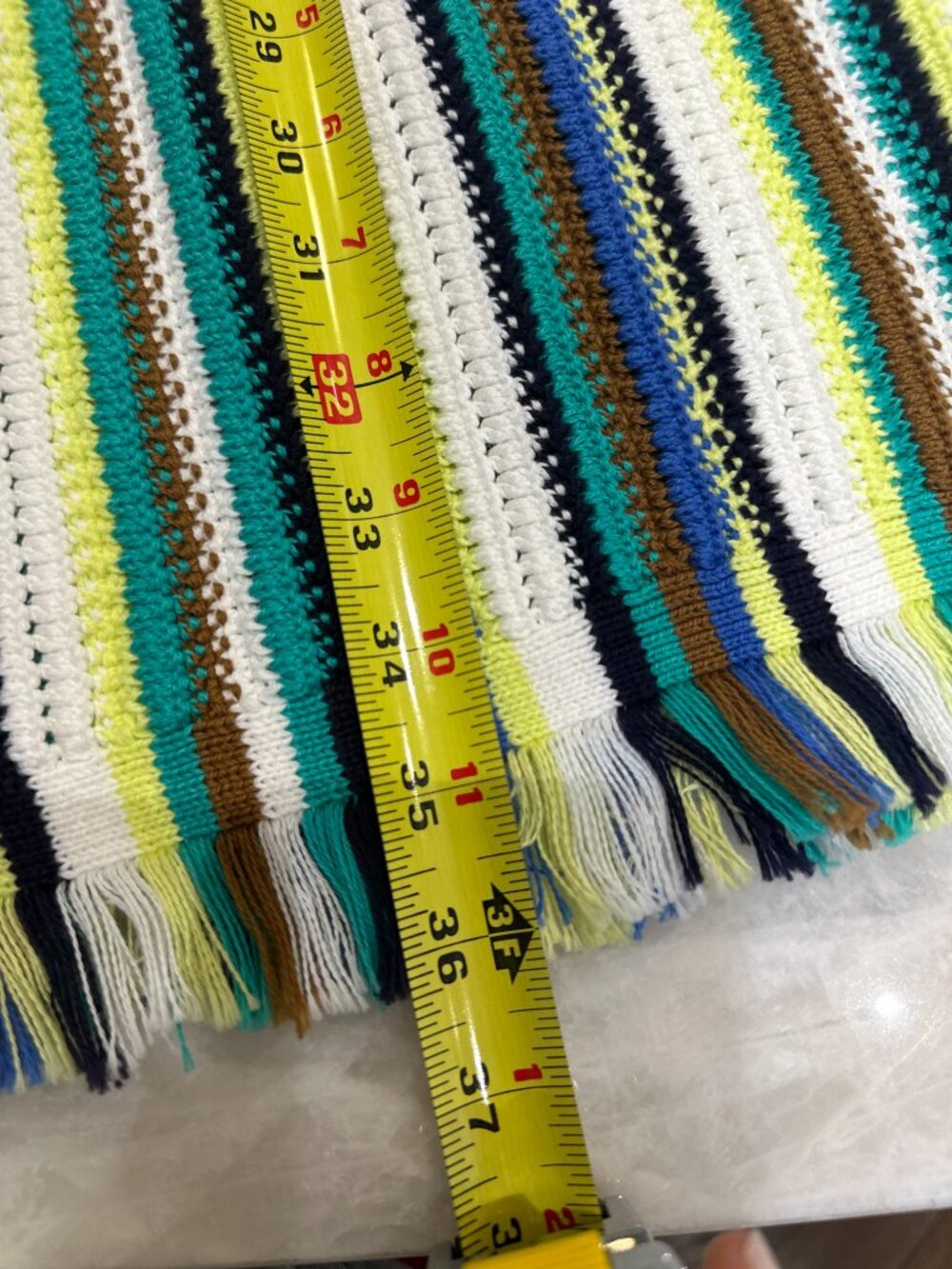 ME+EM Luxury Crochet Knit Fringe Maxi Skirt Resort Boho Coastal Chic L - Picture 7 of 10